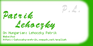 patrik lehoczky business card